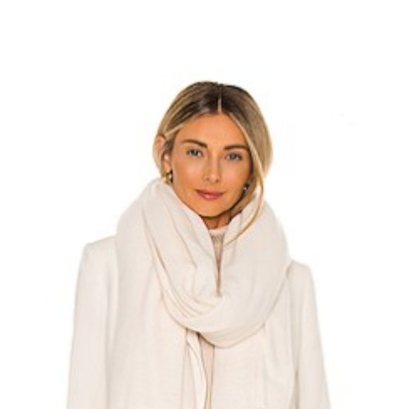 Accessories - Cashmere White Cream  Scarf Hand Taylored